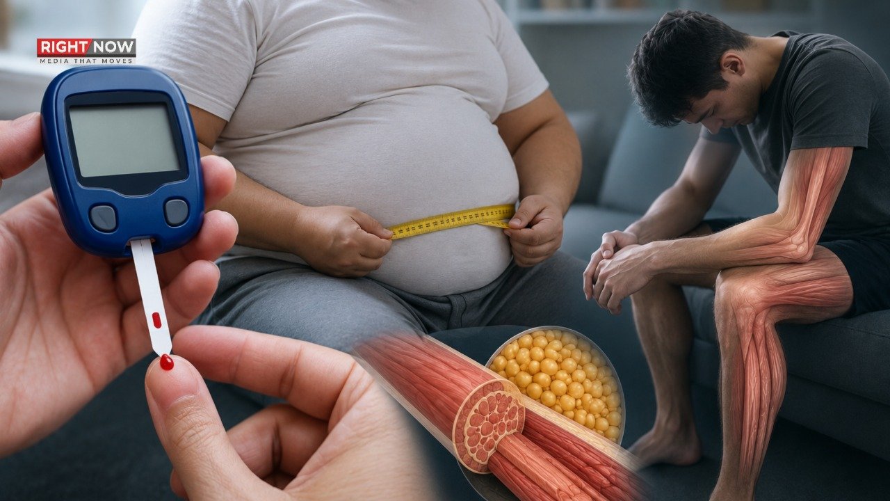مٹاپا اور کمزور پٹھے: ٹائپ ٹو ذیابیطس کا خطرہ بڑھ گیا