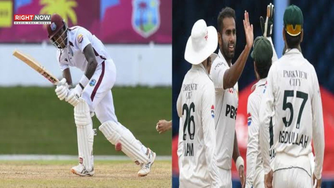 ویسٹ انڈیز نے پاکستان کے خلاف پہلے دن 239 رنز بنائے، ٹیسٹ میچ دلچسپ مرحلے میں