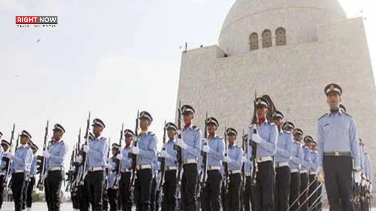 یومِ دفاع پر مزار قائد پر گارڈز کی تبدیلی، پاک فضائیہ کے کیڈٹس کی شرکت
